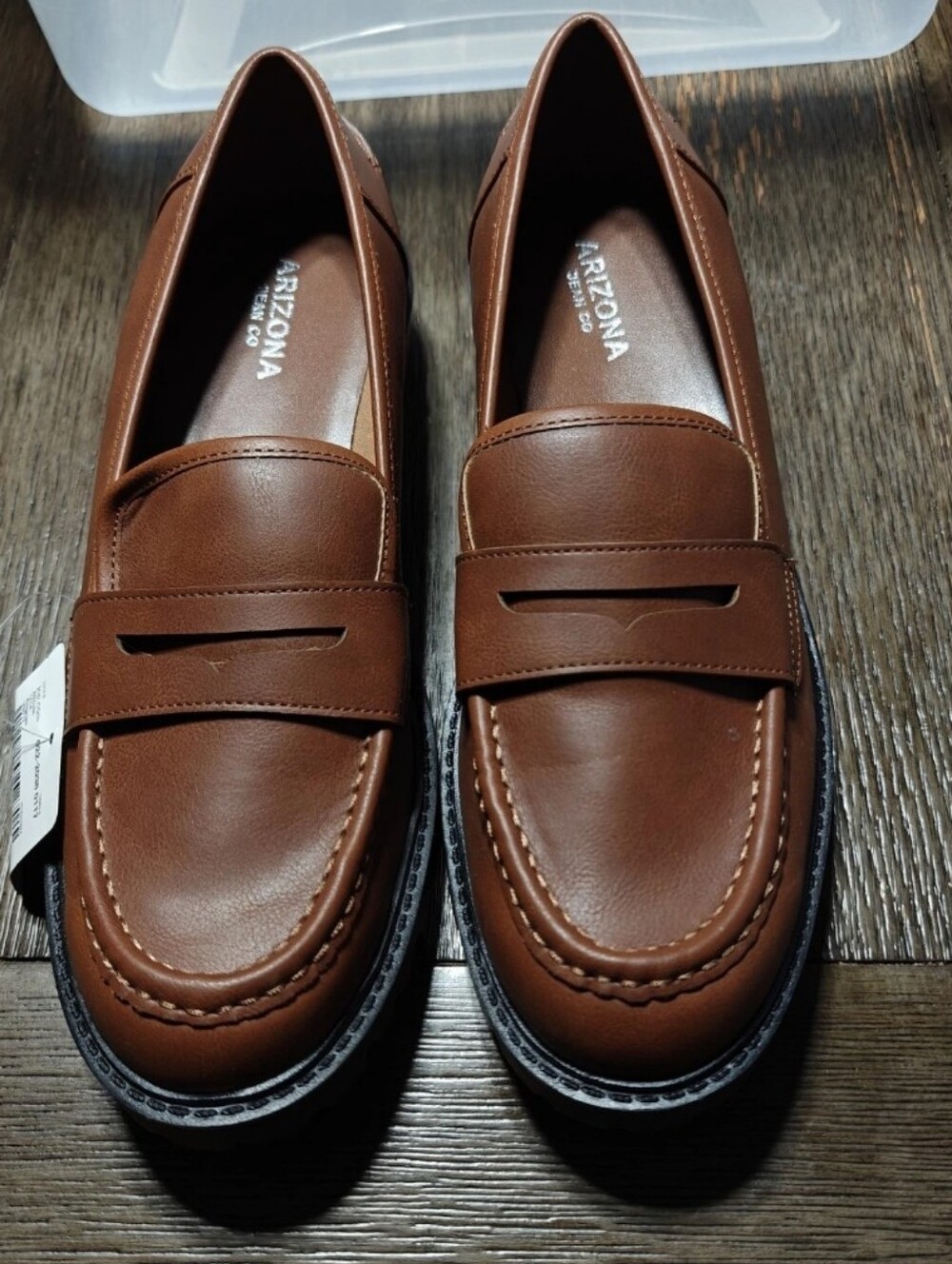 Arizona Brown Penny Loafers Women’s Casual Slip On Shoes Size 10M